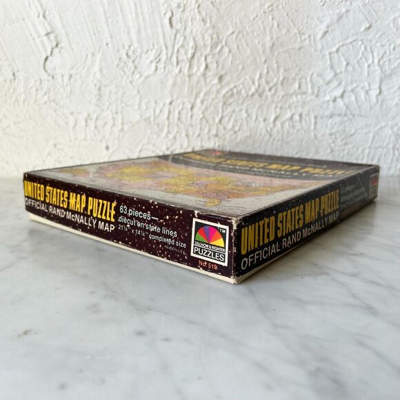 Vintage United States Map Puzzle Rand McNally 63 Pieces Diecut on State Lines - Picture 8 of 10